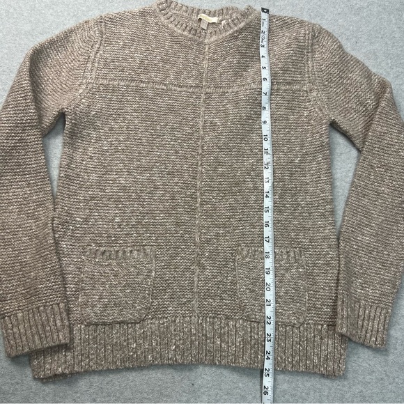 Barbour Sweater Womens 8 Brown Malvern Crew Neck Pullover Long Sleeve Knit - Picture 2 of 7